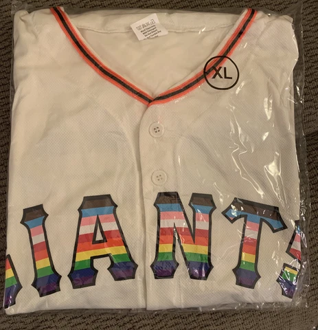 SF Giants LGBTQ PRIDE JERSEY XL 2023 NEW San Francisco SGA X-LARGE Shirt 🎁 Cover