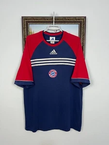 Vintage 90's Adidas Bayern Munich Football Train Shirt Soccer Mens Jersey Size L - Picture 1 of 15
