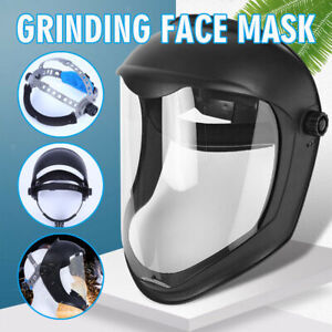 Safety Grinding Welding Face Shield Mask Helmet Clear Polycarbonate Visor Kits