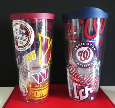 TWO (2) BEAUTIFUL, WASHINGTON COMMANDERS/CAPITALS, 24oz TERVIS TUMBLERS - Image 1 of 4
