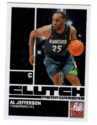 🏀⛹️ 2009-10 Donruss Elite CLUTCH PERFORMERS #17 Al Jefferson MINNESOTA - Image 1 of 2