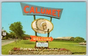 SALUTI DA CALUMET MICHIGAN CASA DI KEWEENAWLAND PLAYHOUSE CARTOLINA - Foto 1 di 2