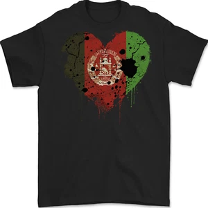 Love Afghanistan Flag Afghan Day Football Mens T-Shirt 100% Cotton - Picture 1 of 2