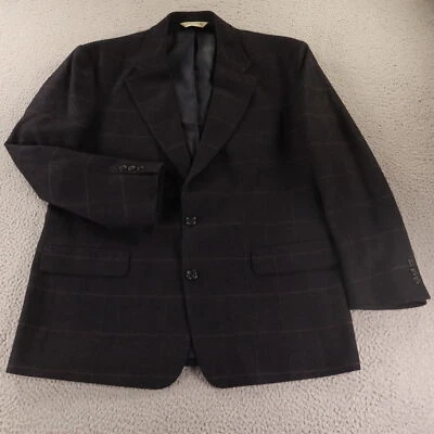 Chaqueta de tweed de colección L ventana cuadros espiga 100 % lana Blazer abrigo deportivo 44R Foto 1 de 4