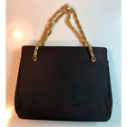 Coblentz Womens Handbag Black Leather Square Clasp Coin Purse & Mirror Dual S