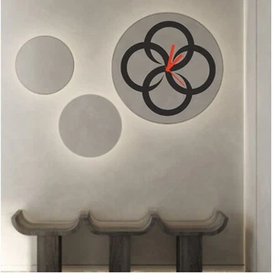 Reloj de pared Infinity | Reloj de pared moderno de metal para hogar y oficina | Geometría única - Imagen 1 de 10
