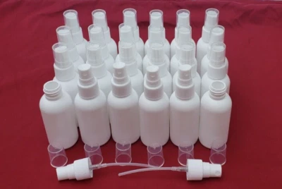 NUEVO 200 botellas de plástico blancas de 2 oz (60 ml) con bomba pulverizadora de niebla TSA tamaño de viaje Foto 1 de 3
