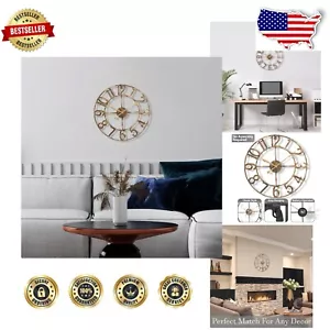 Oversized 16-Inch Quiet Wall Clock - Stylish Decor for Kitchen & Living Room - Picture 1 of 9