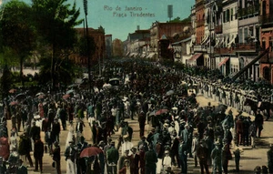 PC BRAZIL, RIO DE JANEIRO, PRACA TIRADENTES, VINTAGE POSTCARD (B20489) - Imagen 1 de 2