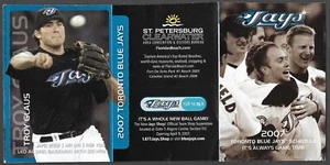 2007 TORONTO BLUE JAYS Troy Glaus Regular Season POCKET SCHEDULE NM - Picture 1 of 1