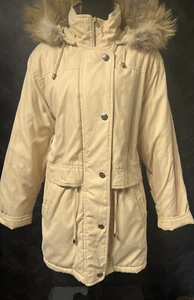Bernardo SZ L Women’s Light Yellow Winter Hooded Jacket Coat  - Picture 1 of 6