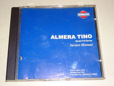 Manuale Di Officina Su CD Nissan Almera Tino Tipo V10 Aggiornato 04/2001 - Immagine 1 di 2