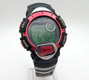 ARMITRON WR165 ALARM Chrono Red & Black All Sport Wristwatch M659 - Picture 1 of 14