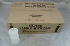 Candles, Filled Frosted Glass, White 5" x 2½" Case of 24