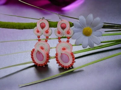 Ohrringe Technik soutache Kunsthandwerk  - Bild 1 von 4