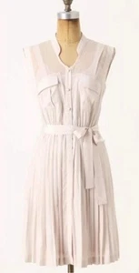 Anthropologie Moulinette Soeurs Blush Pink Kleid mit Taillenband Damen Gr. XS Fehler - Bild 1 von 1