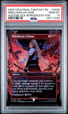 2025 MTG Final Fantasy NIBELHEIM AFLAME Woodblock Borderless Foil #0339 * PSA 10 - Image 1 of 2