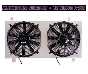 Aluminum Shroud + Cooling Fans For Subaru Impreza WRX STi MT 2.0L 2.5L 2002-2007 - Bild 1 von 7