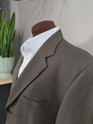 🇺🇲 Abrigo deportivo Brooks Brothers para hombre 42L 3 botones hecho en EE. UU. gris ojo de pájaro Foto 1 de 4