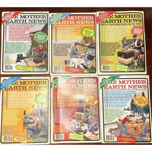 Vintage Mother Earth News Magazines 1982 1980s 6 Issues Prop Full Year - Picture 1 of 5