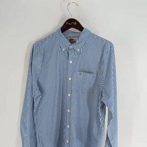 Hollister California Striped Classic Button Down Shirt White Blue Size L - Picture 1 of 9