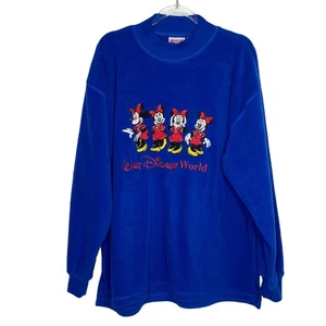 Vintage Disney Mickey Inc Damengröße Medium blau Minnie Mouse Fleece-Top  - Bild 1 von 11