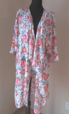 Lularoe Kimono Estilo Coral Floral Shirley Talla M (SHR24) Foto 1 de 4