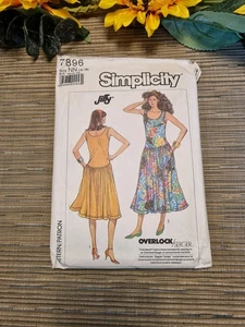 Simplicity 7896 Sewing Pattern JIffy Pullover Dress Size US Vintage 10 32.5" - Picture 1 of 4