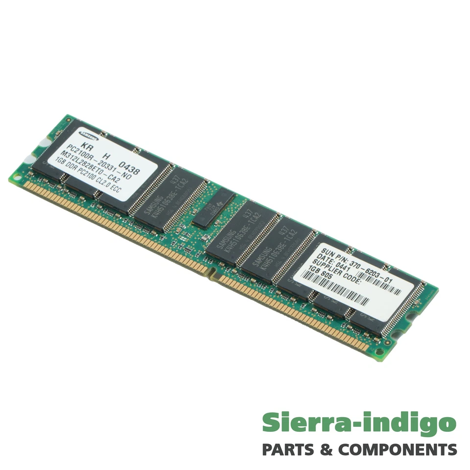 SUN 370-6203 1GB Memory RAM Fire V240 Samsung M312L2828ET0-CA2 PC2100R - Image 1 of 1