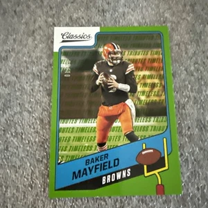 2021 Classics Baker Mayfield Timeless Tributes Green #1/25 Browns - Picture 1 of 11