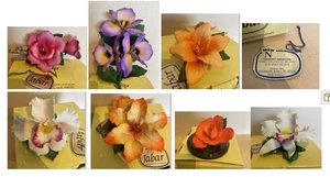 Vintage Fabar Capodimonte porcelain flowers BNIB lily orchid rose you choose - Picture 1 of 65