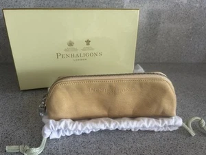 Penhaligon’s Small Beige Leather Makeup Bag. Boxed. Excellent Condition - Picture 1 of 12