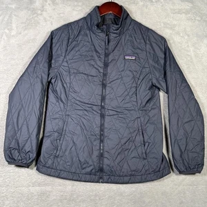Patagonia Jacket Girls XL 14 Blue Diamond Quilted Nano Puff Insulated Full Zip - Picture 1 of 10