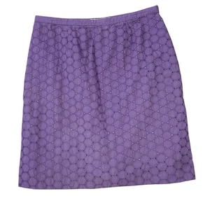 BODEN Gonna a matita con occhielli taglia 10 media 100% cotone viola - Foto 1 di 5