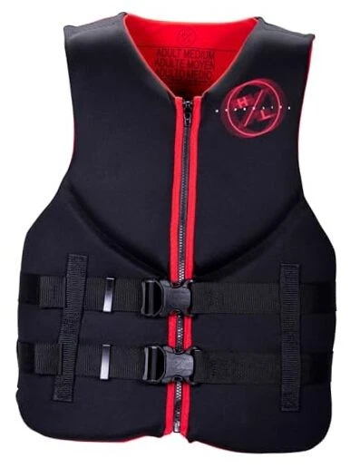 HyperLite Men's Indy Life Jacket - US Coast Guard Approved Medium Black/Red