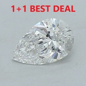 1.00 TCW PEAR Cut IGI Certified Lab Grown CVD Diamond E Color VS1 Clarity 2 PCS - Picture 1 of 11