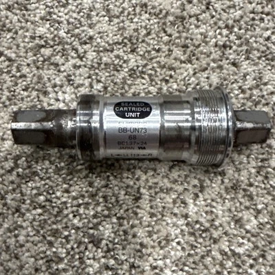 Shimano BB-UN73 Bottom Bracket 73 x 113mm Square Taper 1.37 X 24 Japan - Image 1 of 3