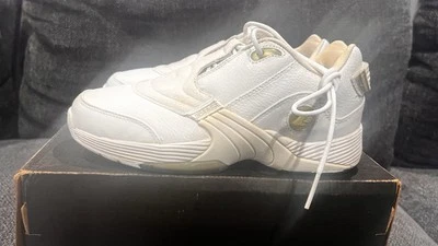De colección 2000 Reebok Answer V DMX Bajo Blanco Plata Original Iverson Talla 5 US Foto 1 de 4