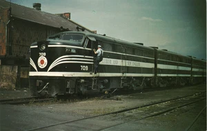 Train Railroad Lehigh New England #709 Penn Argle Pennsylvania postcard - Picture 1 of 2
