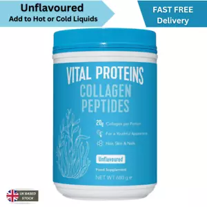 Vital Proteins Collagen Soluble Peptides Powder Supplements Unflavoured 680g Tub - Picture 1 of 3
