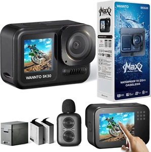 Action Cam Motion Max 5K 30MP,IPX8 20M Corpo Impermeabile Videocamera Subacquea - Foto 1 di 12