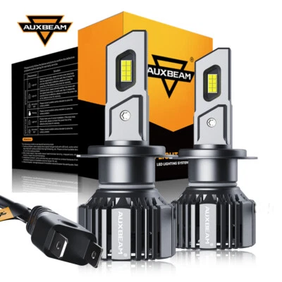 AUXBEAM H7 LED Headlight Kit High Low Beam 120W 28000LM Super Bright 6500K White - Image 1 of 4