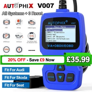 AUTOPHIX V007 Car All Systems Diagnostic Scanner Tool Car EPB OIL TPS Reset UK - Picture 1 of 14