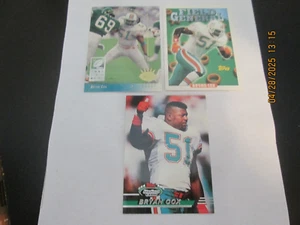 BRYAN COX  DOLPHINS ASSORTED YEARS UPPER DECK,TOPPS  CARDS #293, 146, 6 - Picture 1 of 2