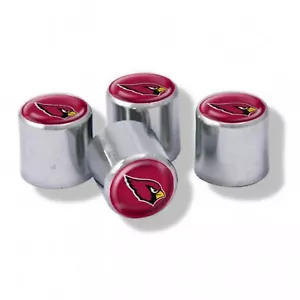Chrome Plastic Football Arizona Cardinals Tire Valve Stem cap Covers 4 Piece set - Picture 1 of 1