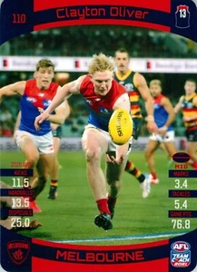 2021 MELBOURNE DEMONS AFL Premiers Card CLAYTON OLIVER Teamcoach - Picture 1 of 2