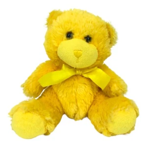 Oso de peluche de peluche amarillo de 6" First & Main - Imagen 1 de 7