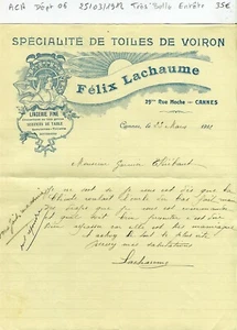 Dépt 06 - Cannes 29 Rue Hoche - Très Belle Entête d'un Commerce du 25/03/1912 - Picture 1 of 1