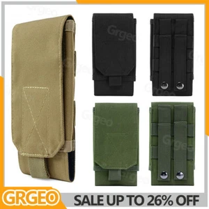 Universal Outdoor Army Mobile Phone Pouch Holster Case Bag Holder Belt Hiking - Picture 1 of 19