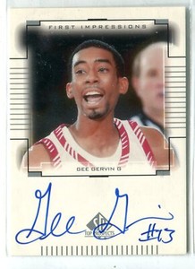 2000-01 SP Top Prospects Gee Gervin First Impressions AUTO RC ARIZONA  STATE